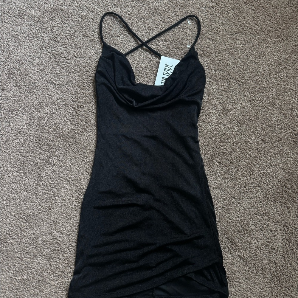 12TH TRIBE Elegant Black Dress